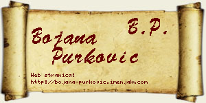 Bojana Purković vizit kartica